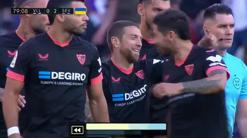 El festejo del volante argentino.