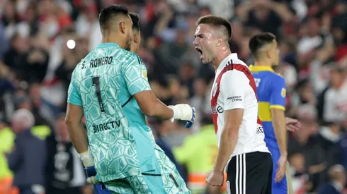 El polémico festejo de Agustín Palavecino.