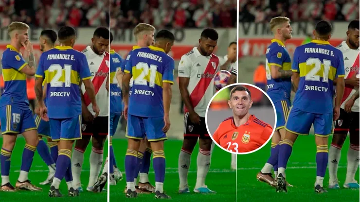 Valentini intentó hacer la de Dibu Martínez en el penal de Borja.