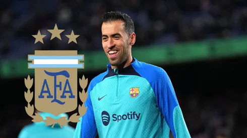 BARCELONA, SPAIN - JANUARY 22: Sergio Busquets of FC Barcelona warms up prior to the LaLiga Santander match between FC Barcelona and Getafe CF at Spotify Camp Nou on January 22, 2023 in Barcelona, Spain. (Photo by Alex Caparros/Getty Images)