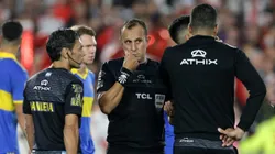 Darío Herrera durante el Superclásico.