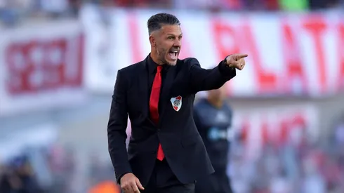 Martín Demichelis durante el Superclásico de este domingo.