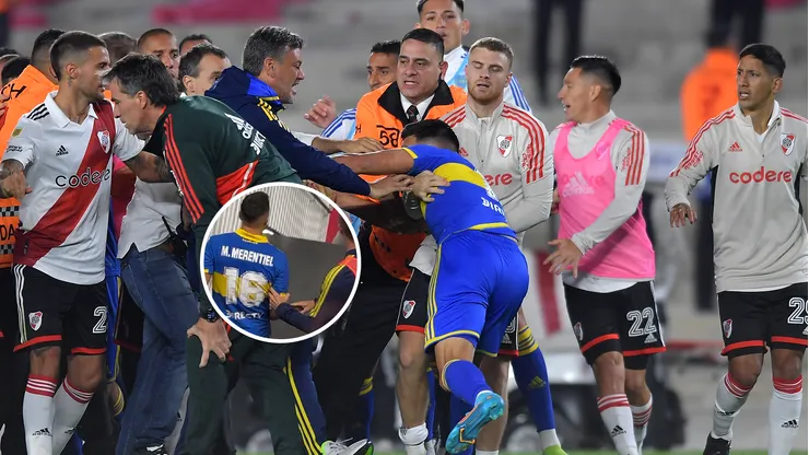 La furia de Merentiel tras su expulsión en el Superclásico.
