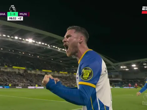 VIDEO | En la última, Mac Allister la clavó en el ángulo para ganarle al United