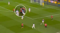 VIDEO | Antony y una brutal patada a Mac Allister que terminó en tángana