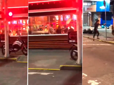VIDEO | Fuertes imágenes: hinchas de River fueron emboscados por los del Fluminense en un bar de Río