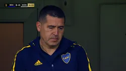 La cara de Juan Román Riquelme lo dice todo.