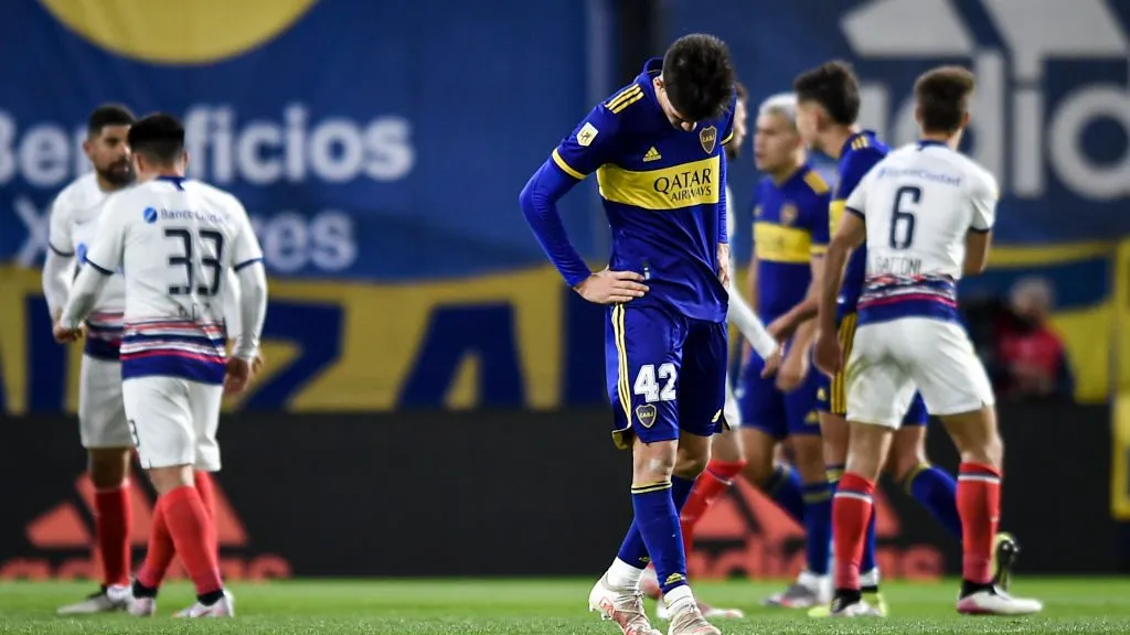 Gabriel Vega en su debut en Boca (Getty)