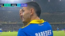 Leandro Paredes, visiblemente emocionado.