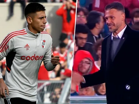 Es viral: el tierno gesto de Demichelis con el Diablito Echeverri que no se vio en el partido