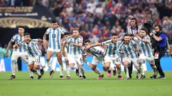 Argentina festejando el título en el Mundial de Qatar.