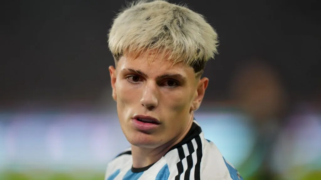 Alejandro Garnacho hizo su debut absoluto con la Selección Argentina en junio de 2023. (Foto: Getty)