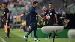 Scaloni durante el encuentro ante Australia