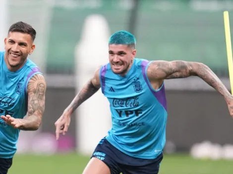 El "accidente" que sufrió De Paul a minutos del inicio de Argentina vs Australia