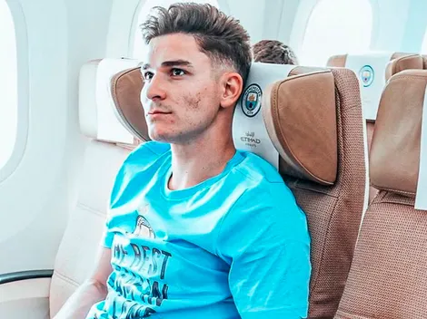 Julián Álvarez, el último en llegar a Beijing