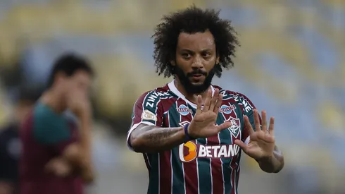 RIO DE JANEIRO, BRAZIL - MAY 13: Marcelo of Fluminense reacts during a match between Fluminense and Cuiaba as part of Brasileirao 2023 at Maracana Stadium on May 13, 2023 in Rio de Janeiro, Brazil. (Photo by Wagner Meier/Getty Images)