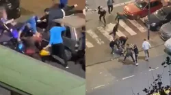 VIDEO | Brutal pelea entre hinchas de Boca y Colo-Colo en las calles de Buenos Aires