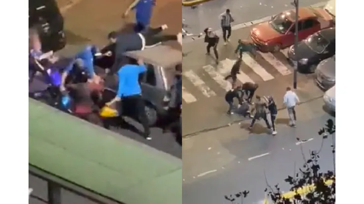 VIDEO | Brutal pelea entre hinchas de Boca y Colo-Colo en las calles de Buenos Aires