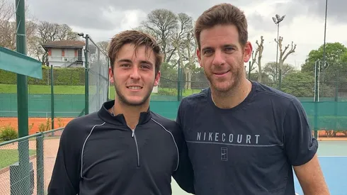 Tomas Etcheverry con Juan Martín del Potro