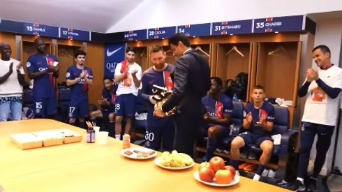 Lionel Messi se despidió de sus compañeros del club.