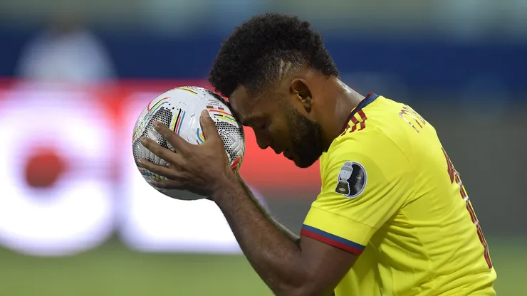 Miguel Borja en la Selección Colombia.