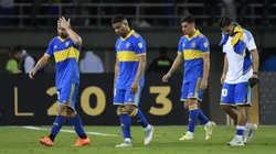 PEREIRA, COLOMBIA - MAY 24: Marcelo Weigandt, Frank Fabra and Oscar Romero of Boca Junior look dejected after losing the Copa CONMEBOL Libertadores 2023 group F match between Deportivo Pereira and Boca Juniors at Estadio Hernan Ramirez Villegas on May 24, 2023 in Pereira, Colombia. (Photo by Gabriel Aponte/Getty Images)