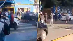 VIDEO | Feroz pelea entre hinchas de Boca y Colo-Colo fuera de La Bombonera