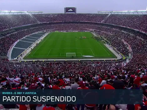 Se suspendió el partido entre River y Defensa y Justicia