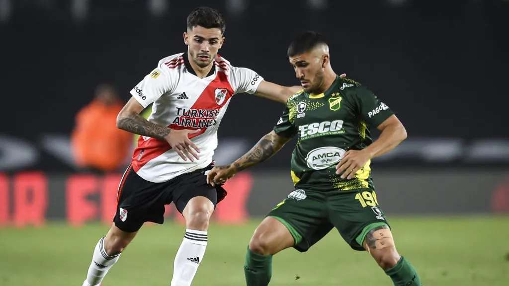 Santiago Simón durante un partido de River. (Foto: Getty)