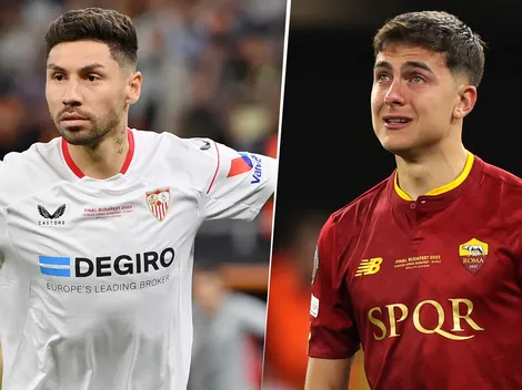 Las palabras de apoyo de Montiel a Dybala tras la final de la Europa League