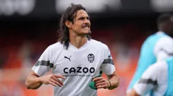 Edinson Cavani durante su estadía en Valencia.
