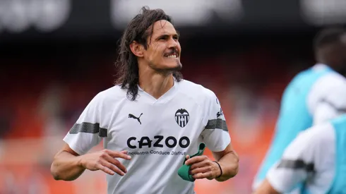 Edinson Cavani durante su estadía en Valencia.