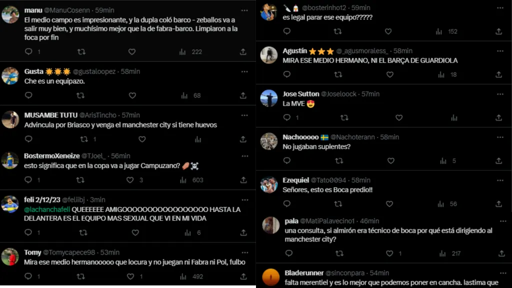 Comentarios de algunos hinchas por el posible XI de Boca