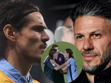 (VIDEO) Con cachetazo incluido: el tenso cruce entre Cavani y Demichelis en un Argentina – Uruguay
