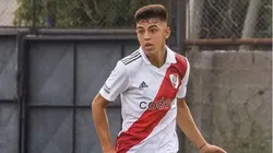 Matías Gallardo en la Reserva de River.