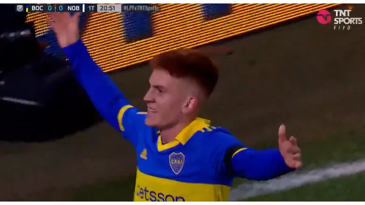 El festejo de la perla de Boca.