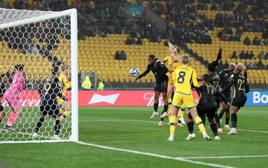 El juego aéreo, lo más flojo de Sudáfrica. (Getty Images)