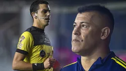 Almirón volvió a apuntar contra Rey Hilfer por el arbitraje ante Boca