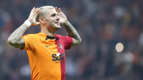 Mauro Icardi festejando un gol en Galatasaray.