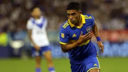 Luca Langoni celebrando un gol de Boca.