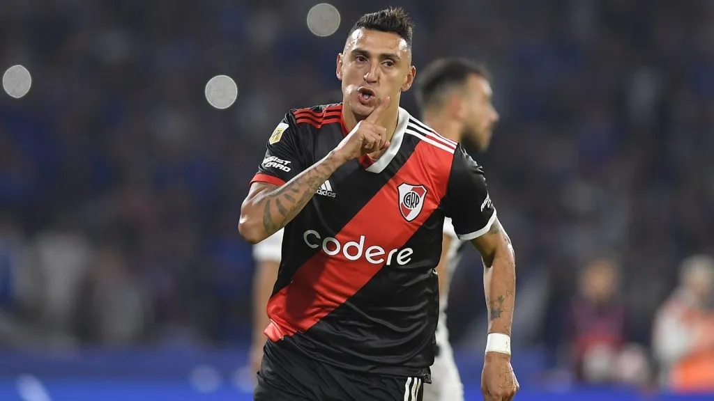 Matías Suárez festejando un gol en River. (Foto: Getty)