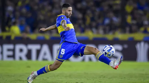 Alan Varela durante un partido de Boca.