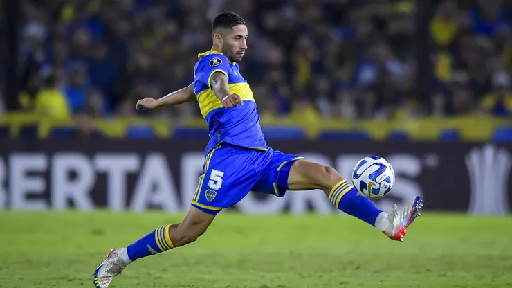 Alan Varela durante un partido de Boca.
