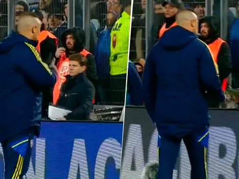 VIDEO | ¡No se vio! El polémico gesto de Almirón al banco en el gol de Benedetto