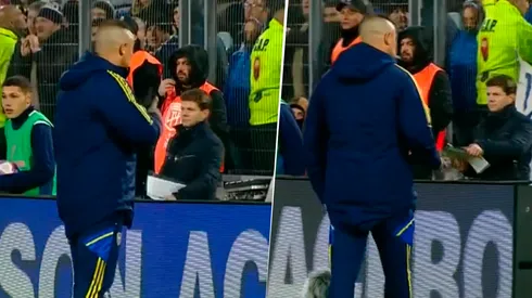 VIDEO | ¡No se vio! El polémico gesto de Almirón al banco en el gol de Benedetto