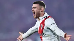 Lucas Beltrán celebrando un gol en River.