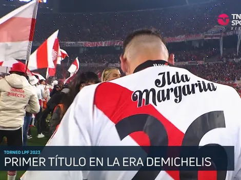La especial camiseta que lució Demichelis para los festejos de River campeón