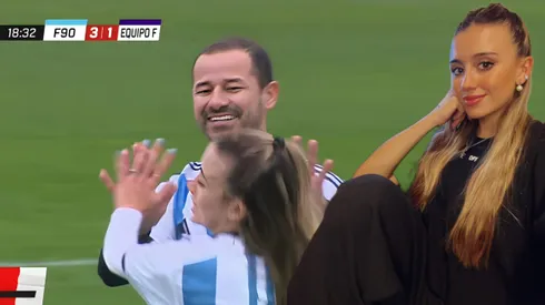 No puedo, juega More Beltrán: control y tremenda asistencia de la periodista a Rodrigo Mora