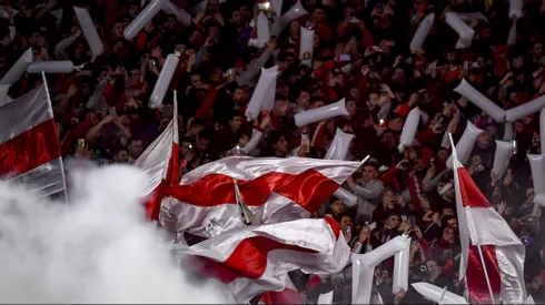 Los hinchas de River en la tribuna.