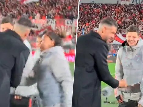 VIDEO | El gesto de Demichelis con la alcanzapelotas de River que no se vio en el partido